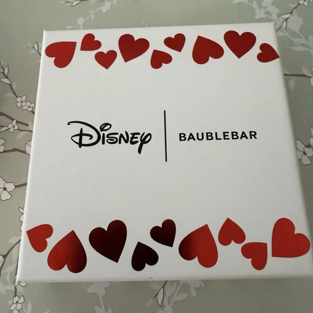Disney Baublebar Piglet Valentine's Day Red Heart Dangle Earrings w/Crystals NIB